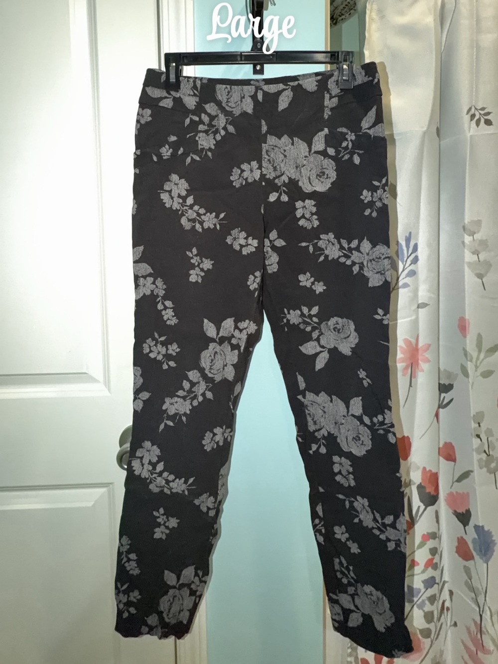 Joe Benbasset Black Floral Print Kids Pants